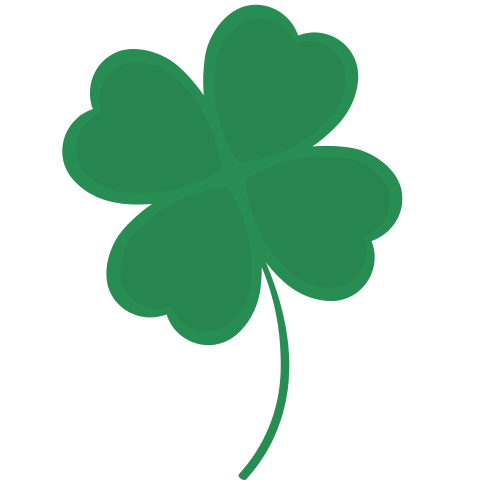 四葉のクローバーのイラスト