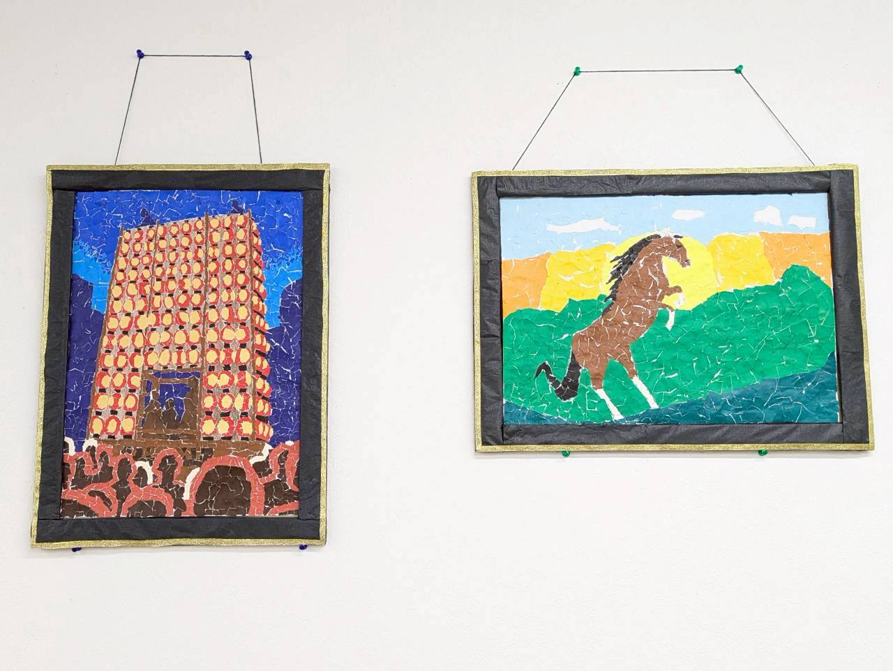 共同作業の練習♪】皆でちぎり絵制作🐎 | 埼玉の就労移行支援事業所 ア